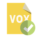 Format, File, vox, checkmark SandyBrown icon
