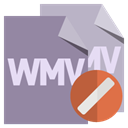 cancel, File, Wmv, Format LightSlateGray icon