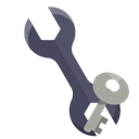 Wrench, Key, technical Black icon