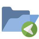 Left, open, Folder SkyBlue icon