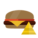 hamburguer, pyramid Black icon