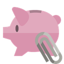 piggy, Attachment, Bank RosyBrown icon
