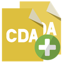 Add, Format, File, Cda Goldenrod icon