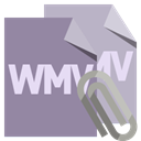 Attachment, Format, Wmv, File LightSlateGray icon