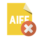 Close, Format, Aiff, File Goldenrod icon