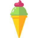 Dessert, Ice cream, food, sweet, summer, Summertime Black icon