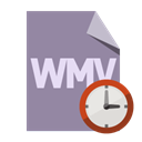 Wmv, File, Clock, Format LightSlateGray icon