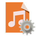Audio, Gear, File, type Chocolate icon