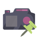push, pin, Camera DimGray icon
