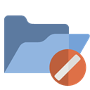Folder, cancel, open SkyBlue icon