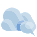 Bubble, Cloud, speech LightSteelBlue icon