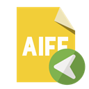 Format, Aiff, File, Left Goldenrod icon