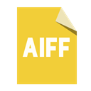 File, Format, Aiff Goldenrod icon