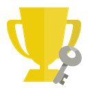 Key, trophy Gold icon