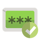 checkmark, password YellowGreen icon