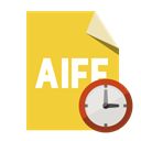 Aiff, Format, Clock, File Goldenrod icon