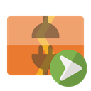 vertical, right, Disconnect SandyBrown icon