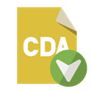 Down, Cda, File, Format Goldenrod icon