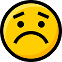 sad, Smileys, feelings, emoticons, Emoji, Ideogram, interface, faces Gold icon