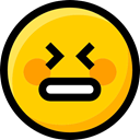 Ideogram, Smileys, Emoji, interface, feelings, emoticons, faces, Stress Gold icon