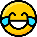 Emoji, interface, Smileys, faces, Hilarious, emoticons, Ideogram, feelings Gold icon