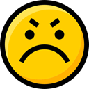 emoticons, Angry, feelings, Emoji, Smileys, faces, interface, Ideogram Gold icon