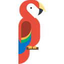 Macaw, Wild Life, pet, zoo, Animals, bird, Animal Kingdom Black icon