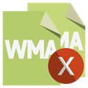 Wma, File, cross, Format DarkKhaki icon