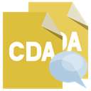 File, Bubble, Cda, Format, speech Goldenrod icon