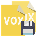 File, Diskette, vox, Format SandyBrown icon