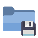 Diskette, Folder SkyBlue icon