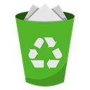 Bin, Full, recycling LimeGreen icon