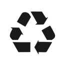 Bin, recycling Black icon