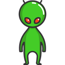 Ufo, Alien, galaxy, extraterrestrial, miscellaneous, space Black icon