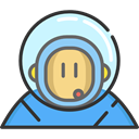 Occupation, galaxy, Avatar, Aqualung, Professions And Jobs, profession, Astronaut, job, user, people, space Black icon