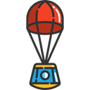 Parachute, transport, vehicle, Space Capsule, transportation, science, Automobile Black icon