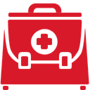 doctor, Briefcase, red Crimson icon