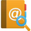 search, Addressbook Goldenrod icon