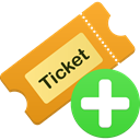 Add, Ticket Goldenrod icon