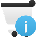Cart, shopping, Info MediumTurquoise icon