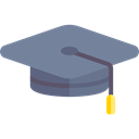 Cap, education, mortarboard, Graduate Black icon