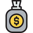 Business, Money, Bag, Business And Finance, Dollar Symbol, banking, Currency, money bag, Bank Black icon