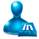 Avatar, Linkedin Black icon