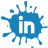 Linkedin, Social, set, media, blot SteelBlue icon