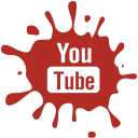 youtube, media, blot, set, Social Firebrick icon