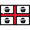 flag, flags, Nation, world, Sardinia, Country Black icon