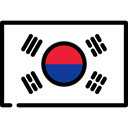 flag, south korea, Nation, world, flags, Country Black icon