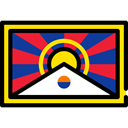 world, Tibet, flags, flag, Country, Nation Black icon