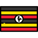 Country, Uganda, Nation, world, flags, flag Black icon