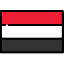 Nation, flag, Yemen, Country, world, flags Black icon